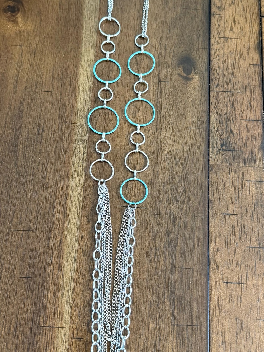 paparazzi Silver-Tone Necklace with Turquoise Accents